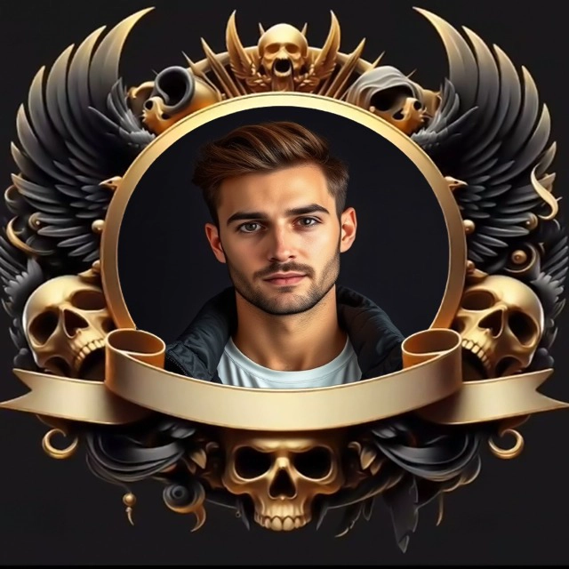 Personaliza tus fotos con un marco gótico dorado y negro