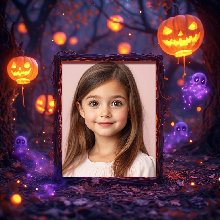 Captura la Magia de Halloween en un Marco Encantado