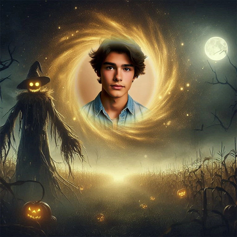 Enmarca tus fotos con un espantapájaros embrujado bajo la luna