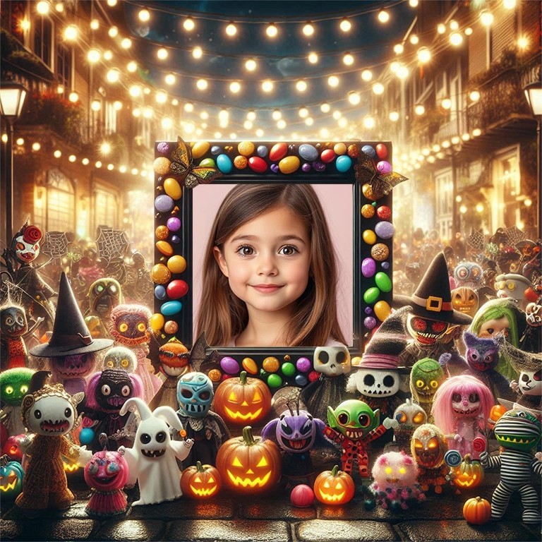 Transforma tus fotos con un marco de fiesta callejera de Halloween