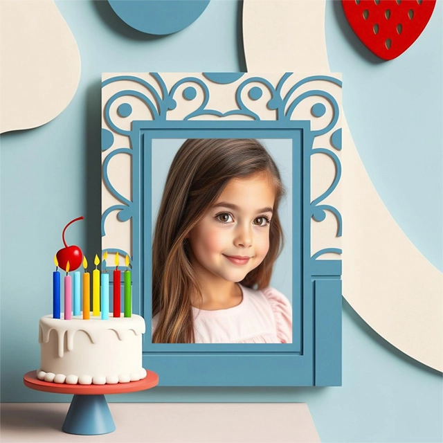 Crea Recuerdos Únicos con Nuestro Marco Azul y Blanco