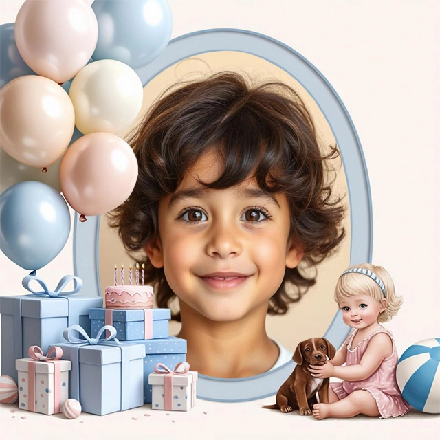 Captura momentos mágicos con un marco de ensueño pastel