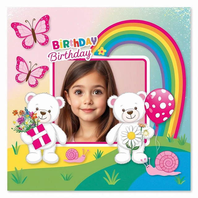 Crea Recuerdos Mágicos con Ositos y Arcoíris Coloridos