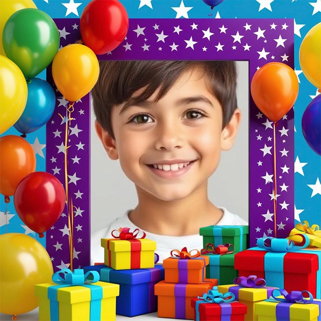 Transforma tus fotos con un marco festivo y colorido