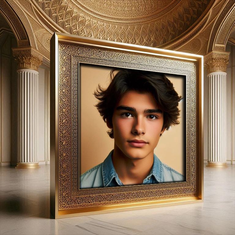 Transform Your Photos with a Luxurious Golden Frame