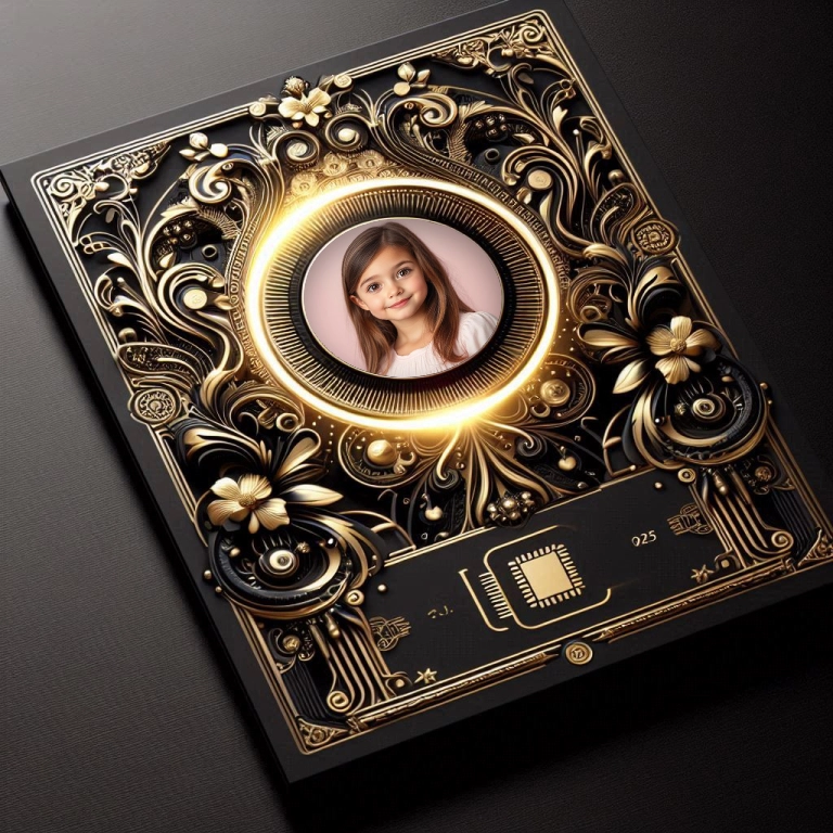 Transforme sus fotos con marcos oscuros y elegantes detalles dorados