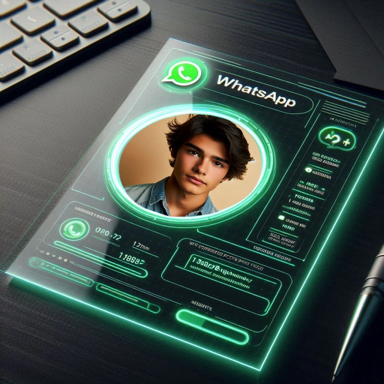 Inserta tu foto en un marco digital estilo WhatsApp moderno