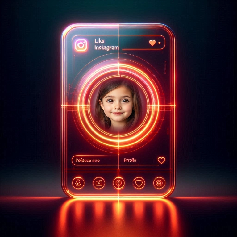 Personaliza tus fotos con un marco rojo vibrante de Instagram