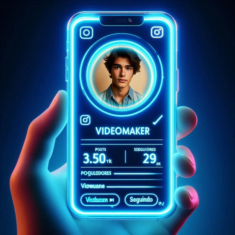 Inserta tu foto en un marco digital azul y resplandeciente