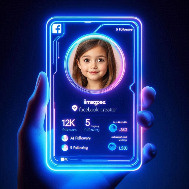 Dale un toque moderno a tus fotos con un marco digital azul vibrante