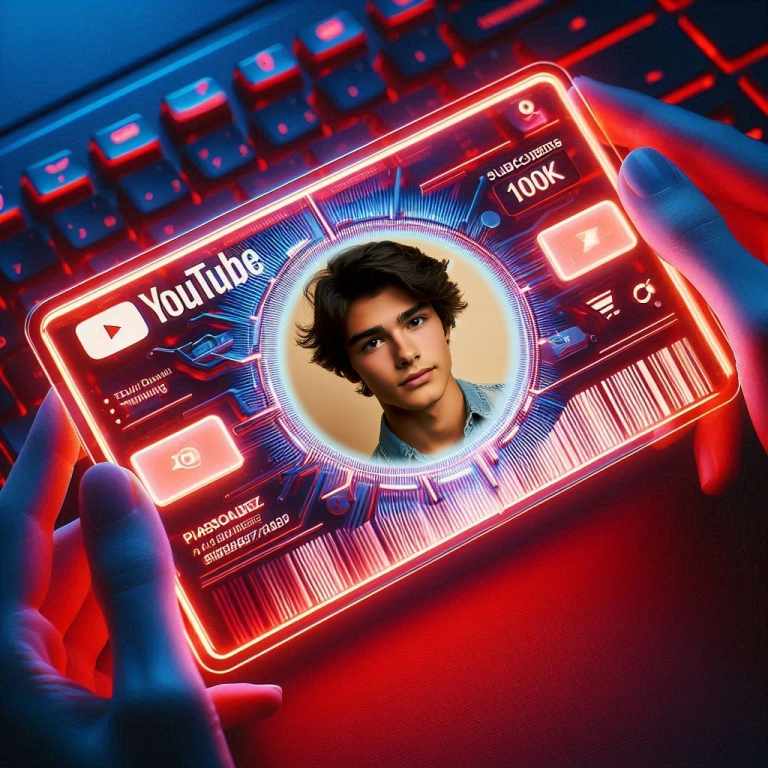 Celebra tus 100K suscriptores con un marco YouTube vibrante