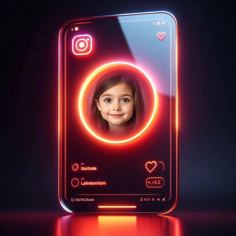 Luce tus fotos con un marco oscuro y neón estilo Instagram