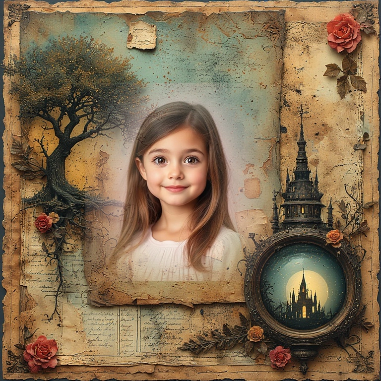 Transforma tus fotos con un collage vintage mágico y único