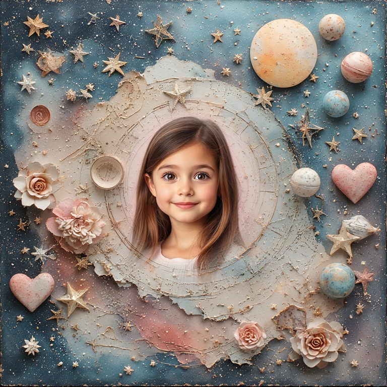 Captura tus recuerdos en un marco cósmico de ensueño