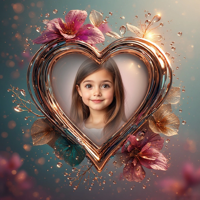 Envuelve Tus Recuerdos en un Marco de Flores y Corazones