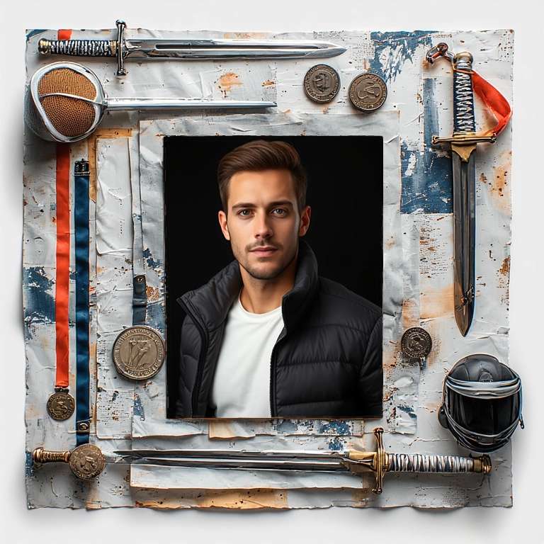 Captura tus momentos de esgrima con un marco vintage único