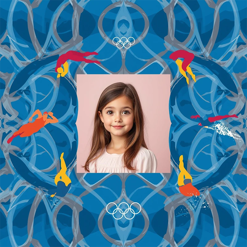 Sumérgete en Recuerdos Olímpicos con Nuestro Marco de Natación