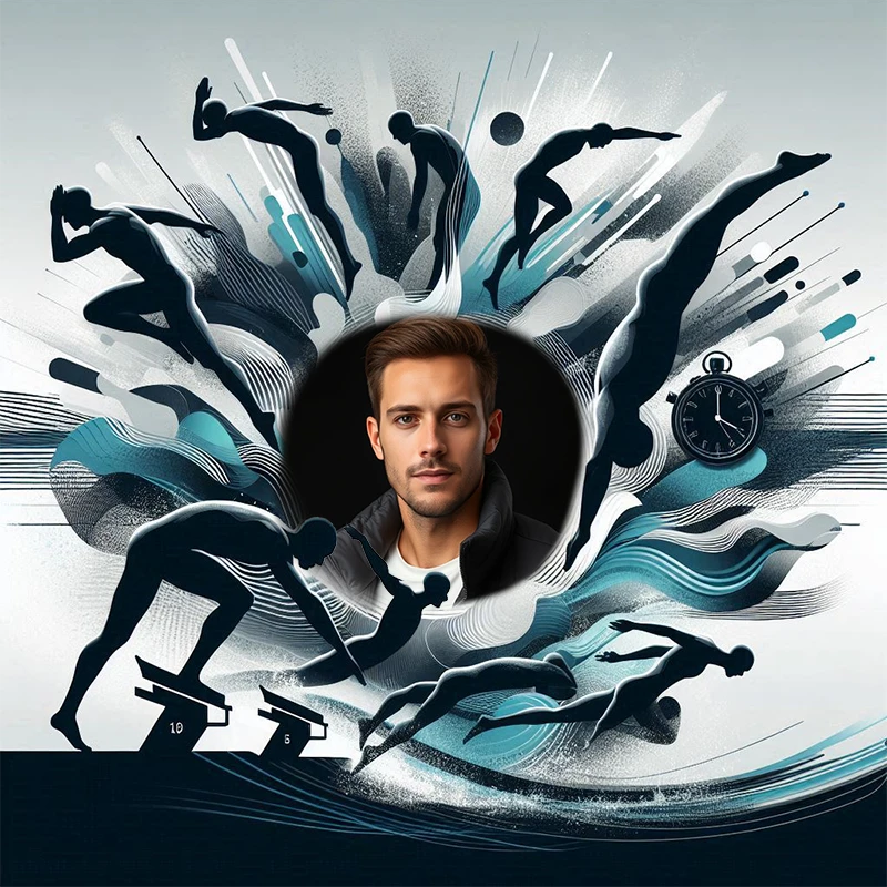 Captura la Magia del Agua con un Marco de Natación Único