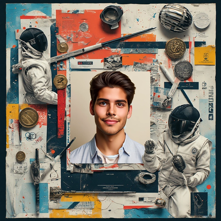 Captura la Esencia del Esgrima con un Marco de Fotos Único