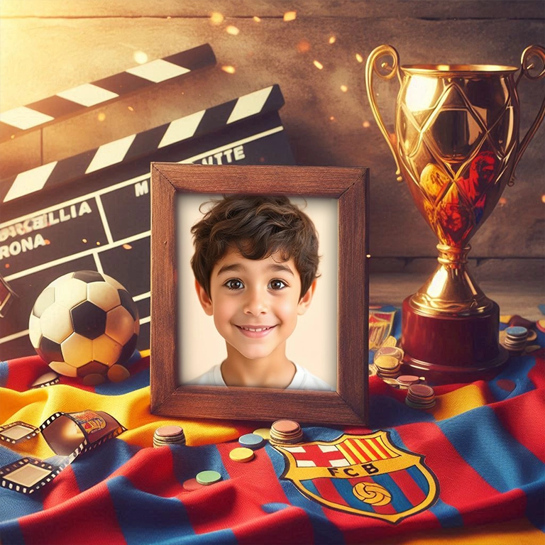 Celebra tus logros con nuestro vibrante marco personalizable