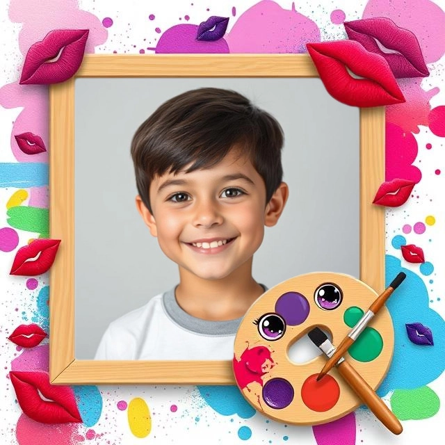 Transforma tus fotos con un marco artístico y colorido