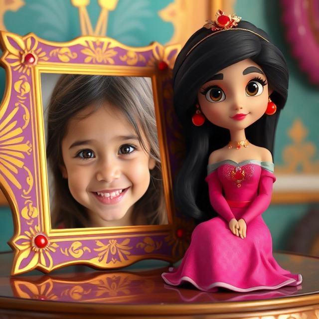 Transforma tus fotos con un marco real y una princesa encantadora