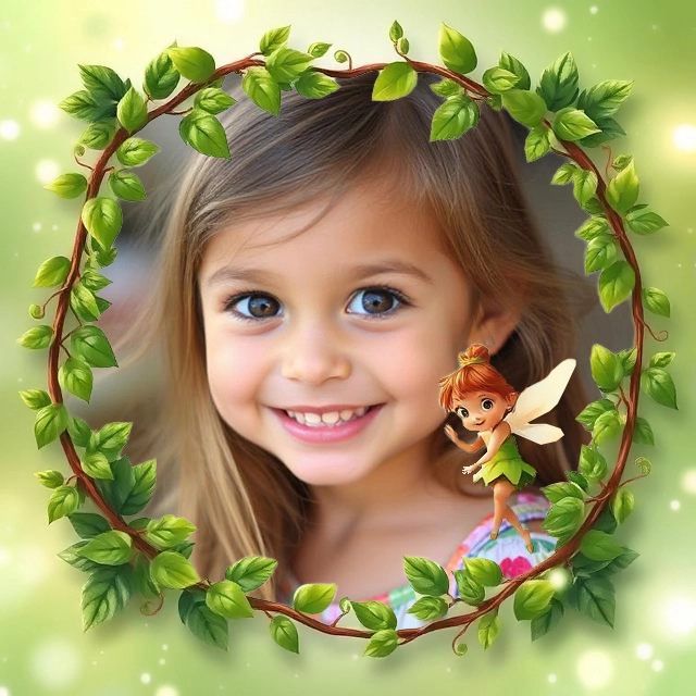 Da un toque mágico a tus fotos con un marco de hadas entrelazadas