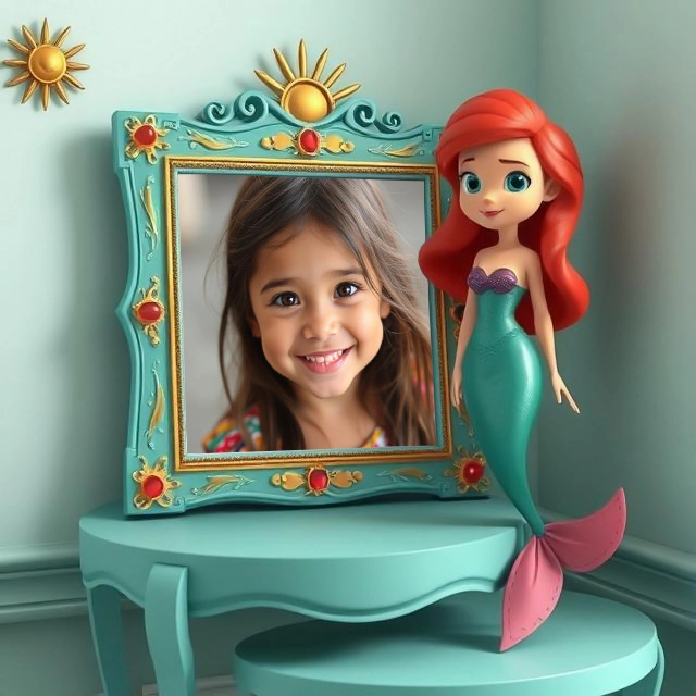 Transforma tus fotos con el encanto de Ariel y un espejo de ensueño
