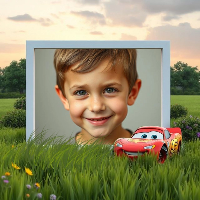 Captura Momentos de Aventura con Lightning McQueen en el Campo