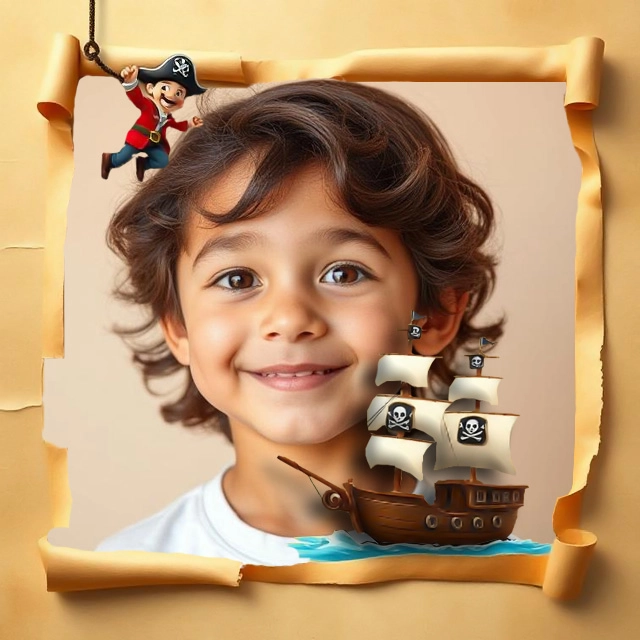 Captura tus Recuerdos de Playa en un Marco Azul y Dorado