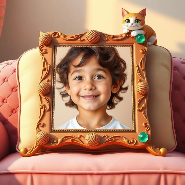 Transforma tus fotos con un marco felino encantador y único