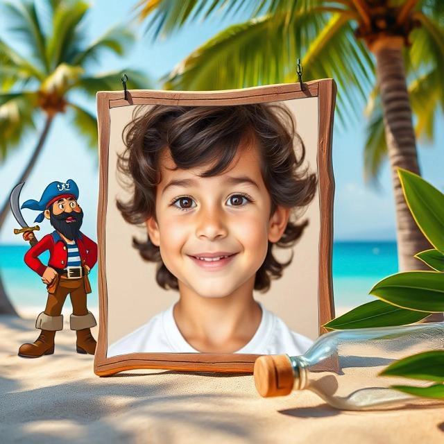 Dale un toque pirata tropical a tus fotos de vacaciones