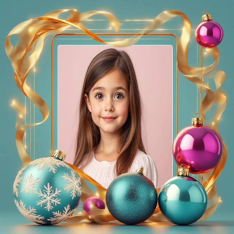 Viste tus fotos navideñas con un marco moderno y elegante