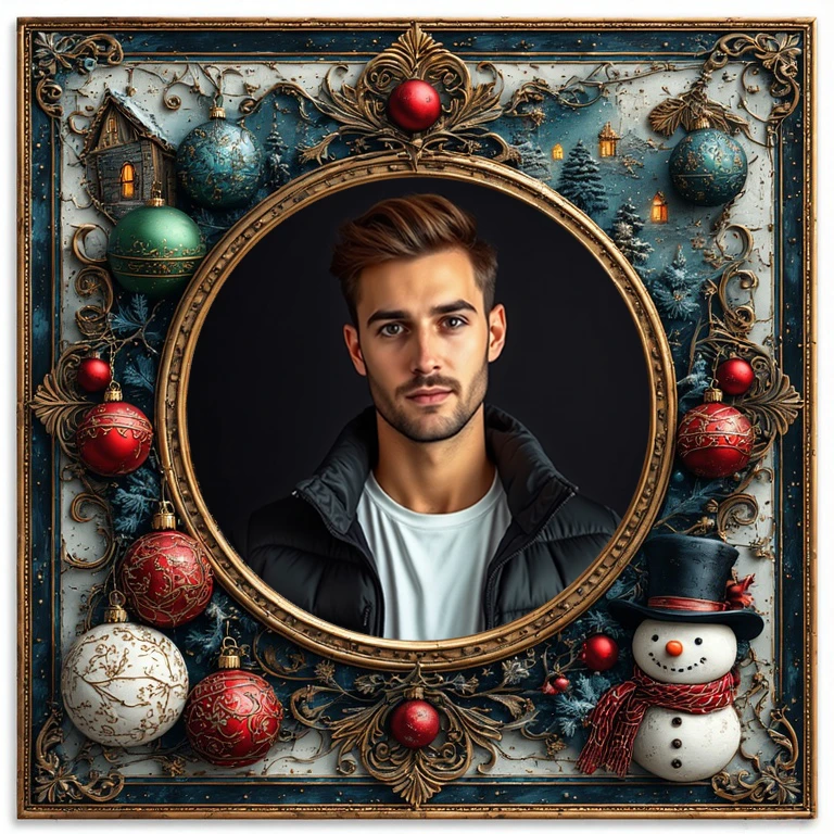 Embárcate en un mágico invierno con nuestro marco encantado de nieve