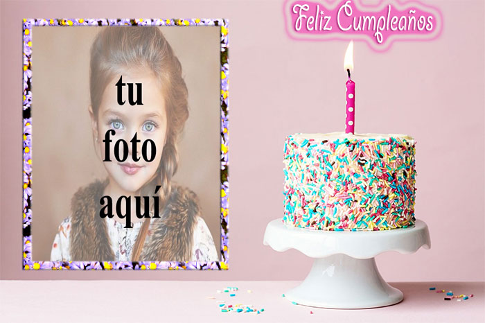 feliz cumpleaños con marco de fotos de pastel crujiente - feliz cumpleaños con marco de fotos de pastel crujiente